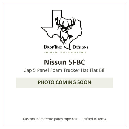 Photo coming soon: Nissun 5FBC Cap 5 Panel Foam Trucker Hat Flat Bill