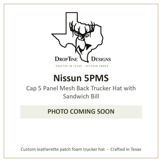 Photo coming soon: Nissun 5PMS Cap 5 Panel Mesh Back Trucker Hat with Sandwich Bill