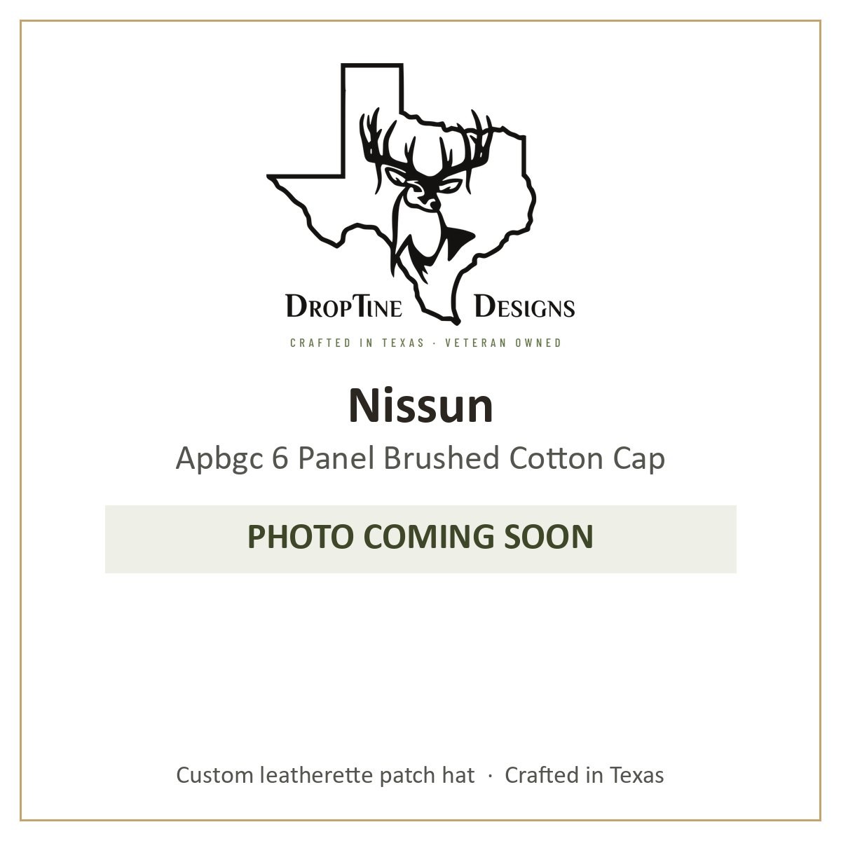 Photo coming soon: Nissun Apbgc 6 Panel Brushed Cotton Cap