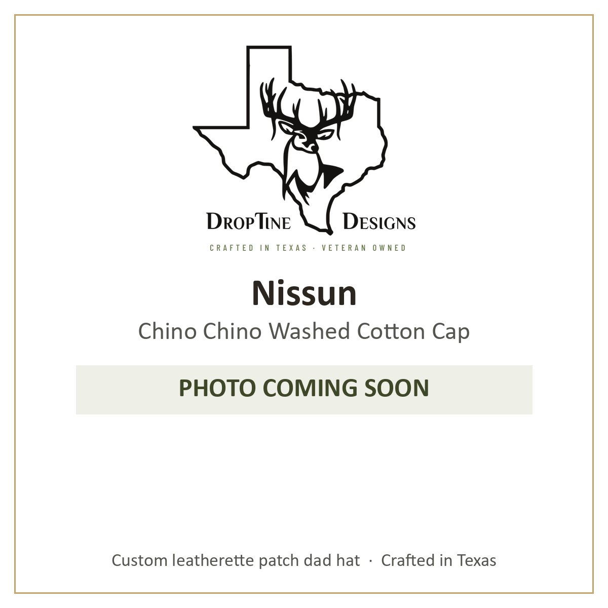 Photo coming soon: Nissun Chino Chino Washed Cotton Cap