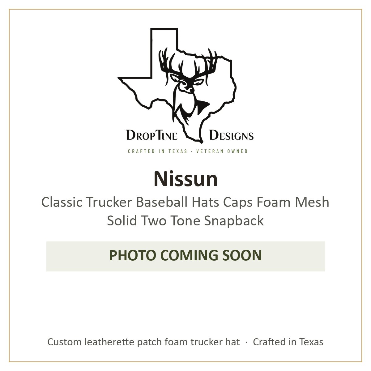 Photo coming soon: Nissun Classic Trucker Baseball Hats Caps Foam Mesh Solid Two Tone Snapback
