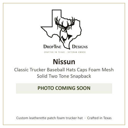 Photo coming soon: Nissun Classic Trucker Baseball Hats Caps Foam Mesh Solid Two Tone Snapback