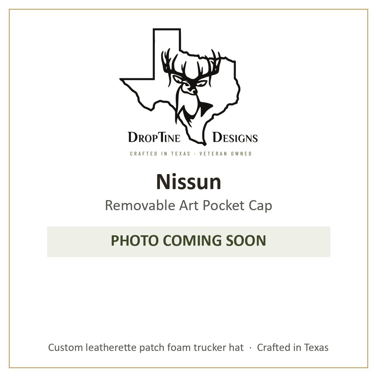 Photo coming soon: Nissun Removable Art Pocket Cap