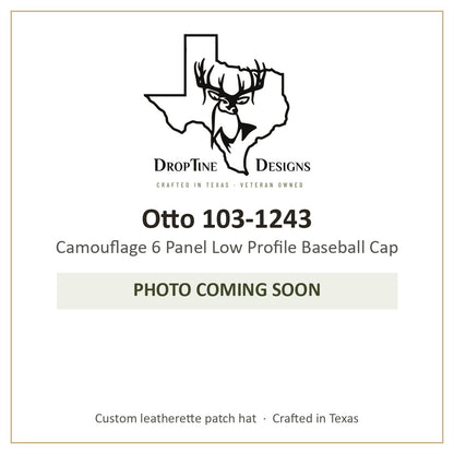 Photo coming soon: Otto 103-1243 Camouflage 6 Panel Low Profile Baseball Cap