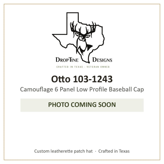 Photo coming soon: Otto 103-1243 Camouflage 6 Panel Low Profile Baseball Cap