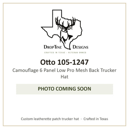 Photo coming soon: Otto 105-1247 Camouflage 6 Panel Low Pro Mesh Back Trucker Hat