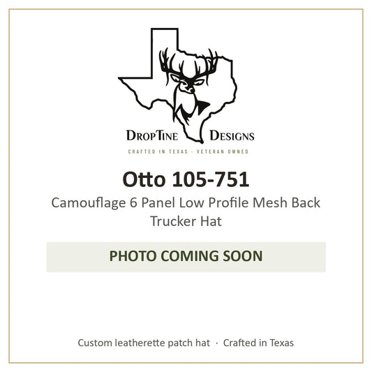 Photo coming soon: Otto 105-751 Camouflage 6 Panel Low Profile Mesh Back Trucker Hat
