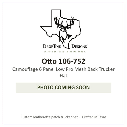 Photo coming soon: Otto 106-752 Camouflage 6 Panel Low Pro Mesh Back Trucker Hat