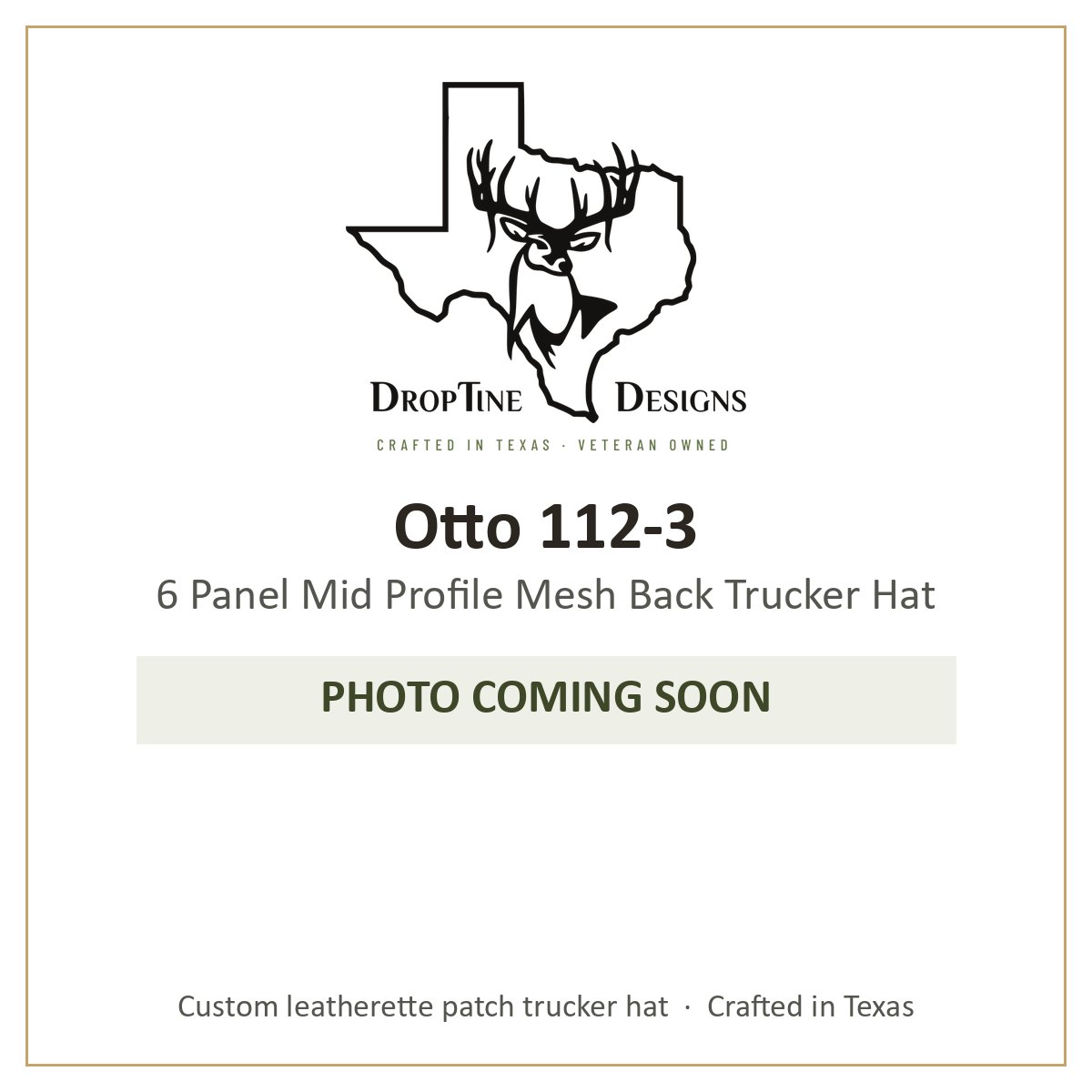 Photo coming soon: Otto 112-3 6 Panel Mid Profile Mesh Back Trucker Hat