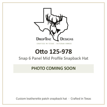 Photo coming soon: Otto 125-978 Snap 6 Panel Mid Profile Snapback Hat