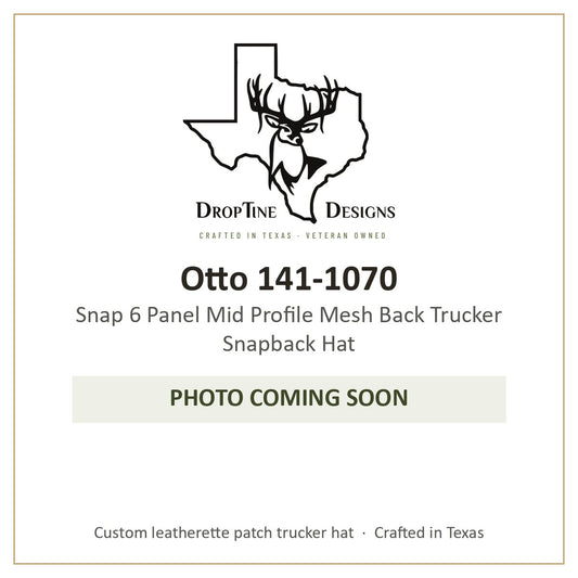 Photo coming soon: Otto 141-1070 Snap 6 Panel Mid Profile Mesh Back Trucker Snapback Hat