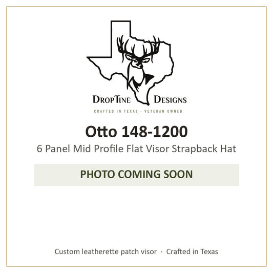 Photo coming soon: Otto 148-1200 6 Panel Mid Profile Flat Visor Strapback Hat
