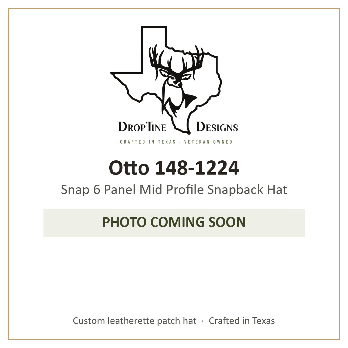 Photo coming soon: Otto 148-1224 Snap 6 Panel Mid Profile Snapback Hat
