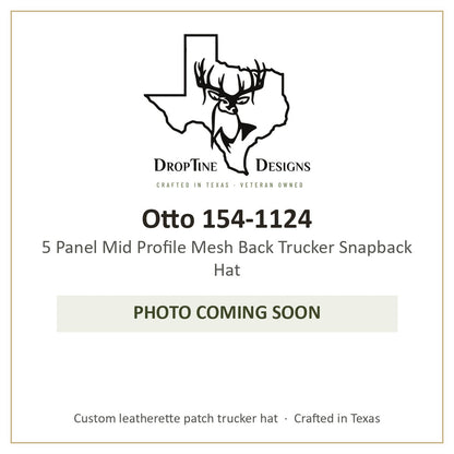 Photo coming soon: Otto 154-1124 5 Panel Mid Profile Mesh Back Trucker Snapback Hat