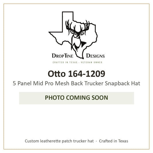 Photo coming soon: Otto 164-1209 5 Panel Mid Pro Mesh Back Trucker Snapback Hat