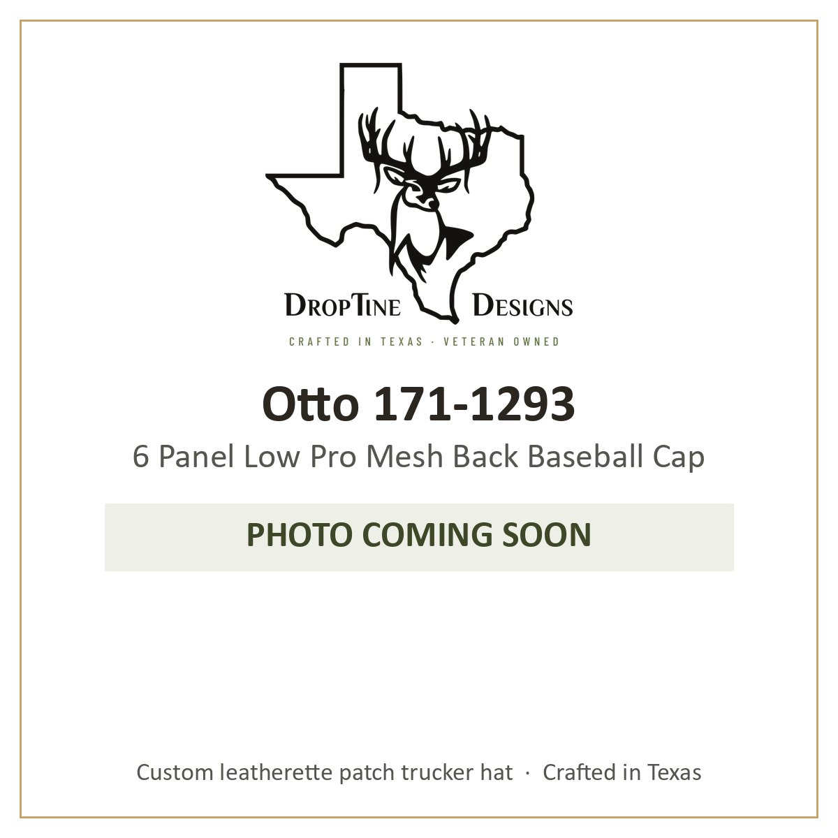 Photo coming soon: Otto 171-1293 6 Panel Low Pro Mesh Back Baseball Cap