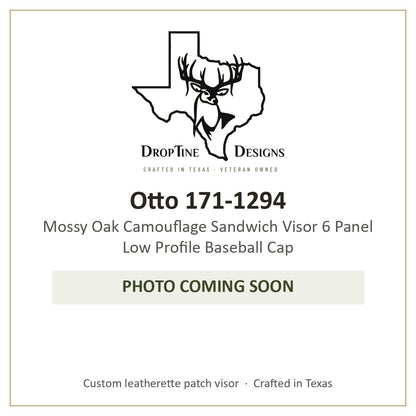 Photo coming soon: Otto 171-1294 Mossy Oak Camouflage Sandwich Visor 6 Panel Low Profile Baseball Cap
