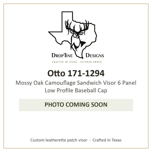 Photo coming soon: Otto 171-1294 Mossy Oak Camouflage Sandwich Visor 6 Panel Low Profile Baseball Cap
