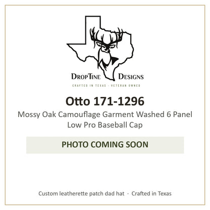 Photo coming soon: Otto 171-1296 Mossy Oak Camouflage Garment Washed 6 Panel Low Pro Baseball Cap
