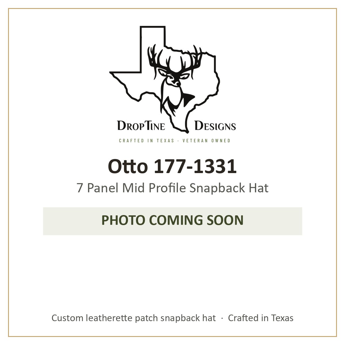 Photo coming soon: Otto 177-1331 7 Panel Mid Profile Snapback Hat