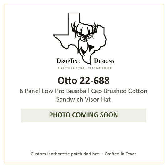 Photo coming soon: Otto 22-688 6 Panel Low Pro Baseball Cap Brushed Cotton Sandwich Visor Hat