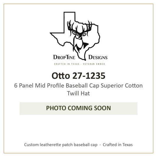 Photo coming soon: Otto 27-1235 6 Panel Mid Profile Baseball Cap Superior Cotton Twill Hat