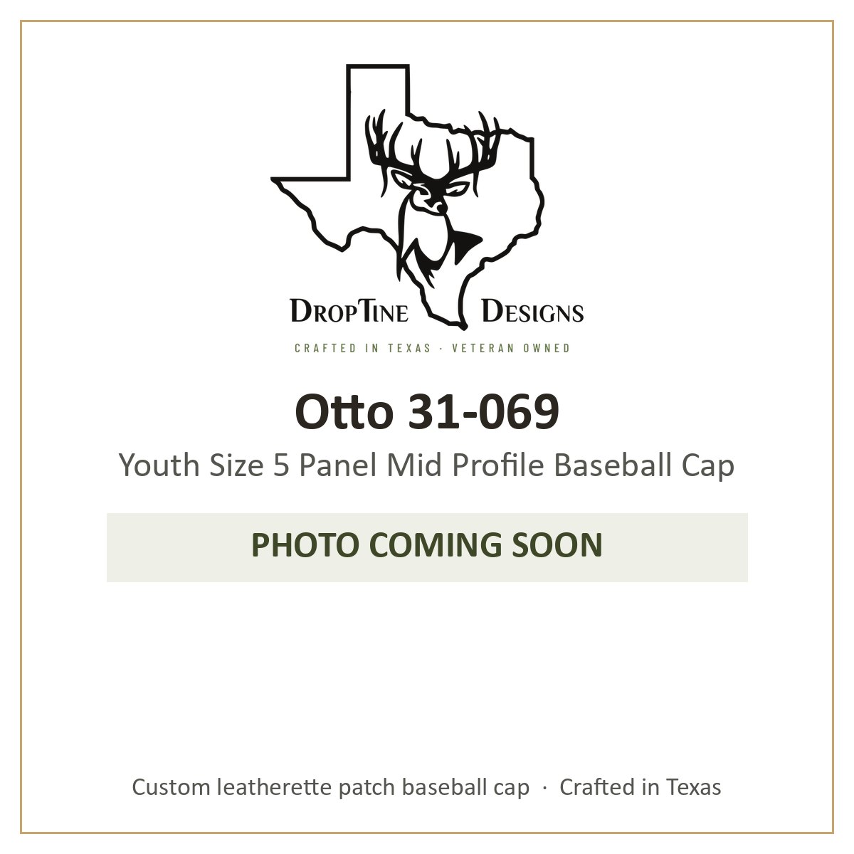 Photo coming soon: Otto 31-069 Youth Size 5 Panel Mid Profile Baseball Cap