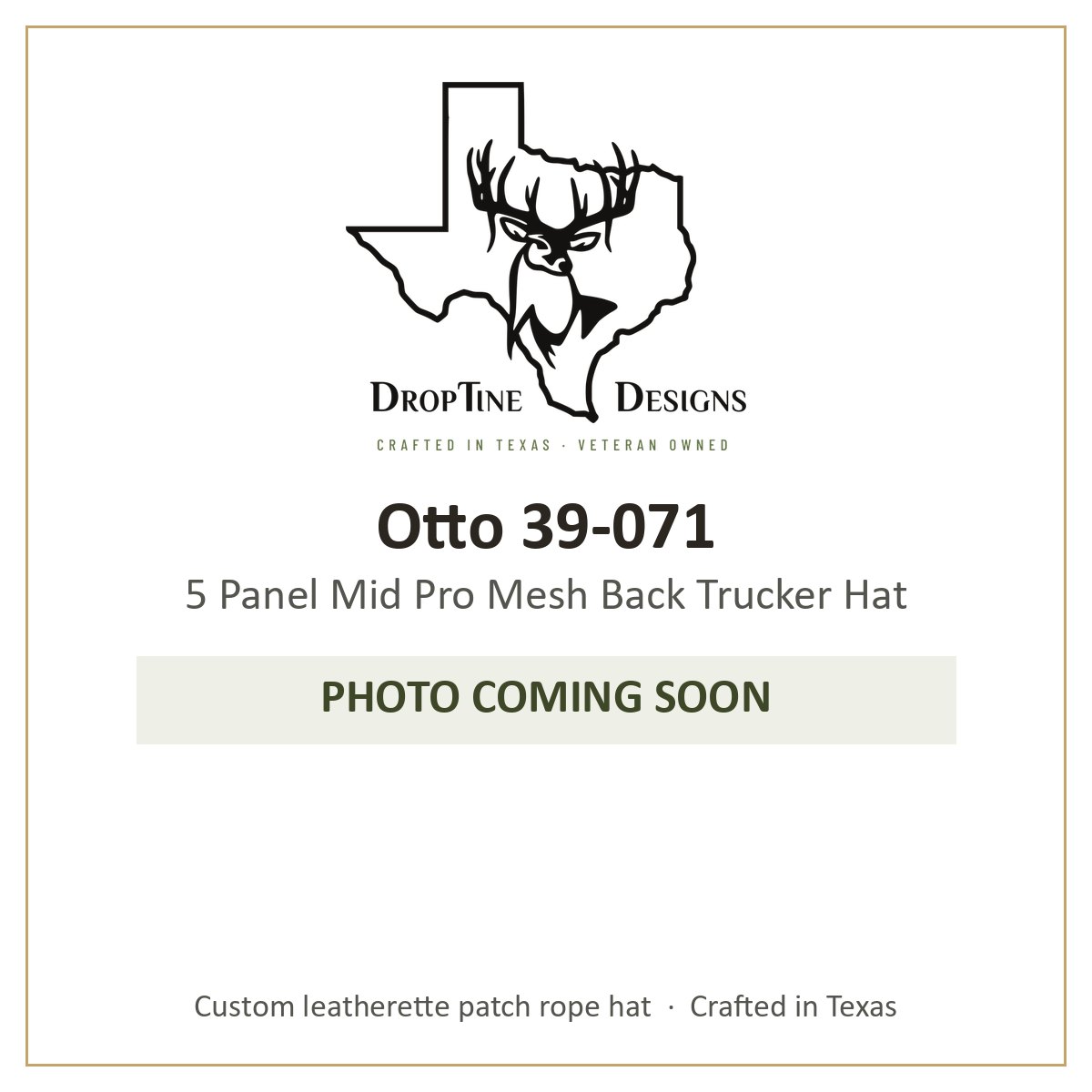 Photo coming soon: Otto 39-071 5 Panel Mid Pro Mesh Back Trucker Hat