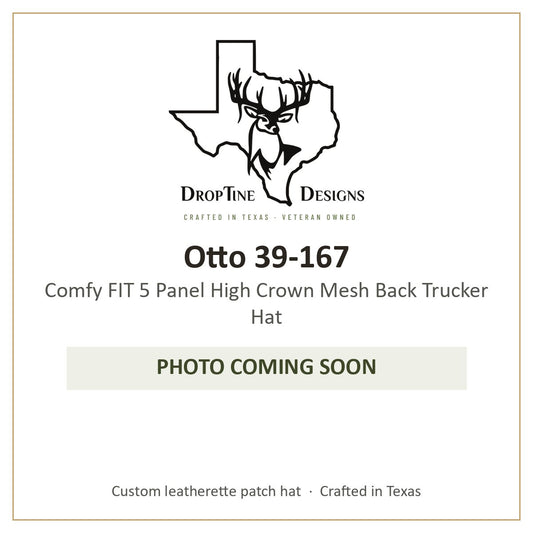 Photo coming soon: Otto 39-167 Comfy FIT 5 Panel High Crown Mesh Back Trucker Hat
