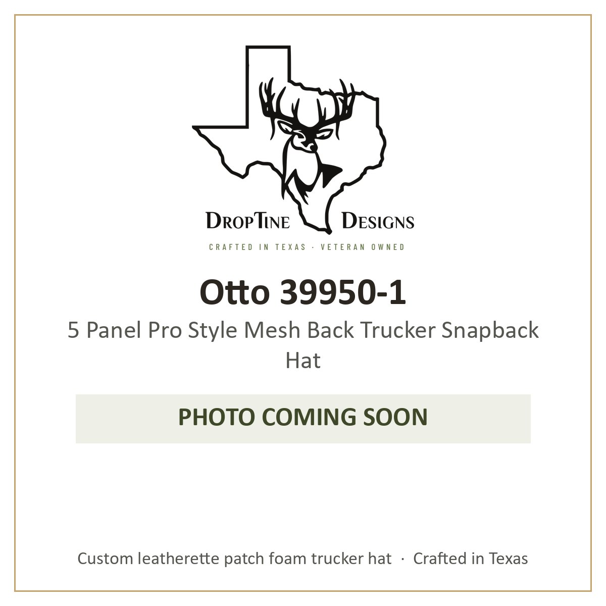 Photo coming soon: Otto 39950-1 5 Panel Pro Style Mesh Back Trucker Snapback Hat