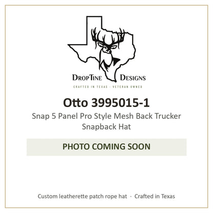Photo coming soon: Otto 3995015-1 Snap 5 Panel Pro Style Mesh Back Trucker Snapback Hat
