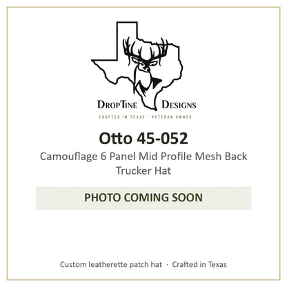 Photo coming soon: Otto 45-052 Camouflage 6 Panel Mid Profile Mesh Back Trucker Hat