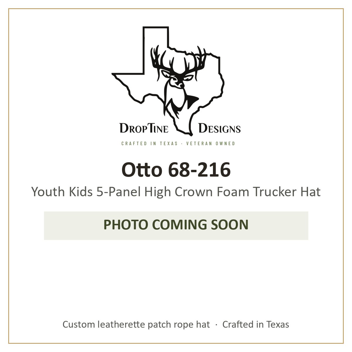 Photo coming soon: Otto 68-216 Youth Kids 5-Panel High Crown Foam Trucker Hat