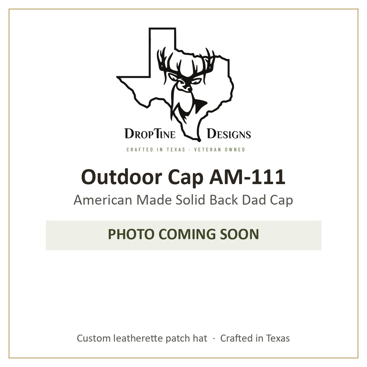 Photo coming soon: Outdoor Cap AM-111 American Made Solid Back Dad Cap