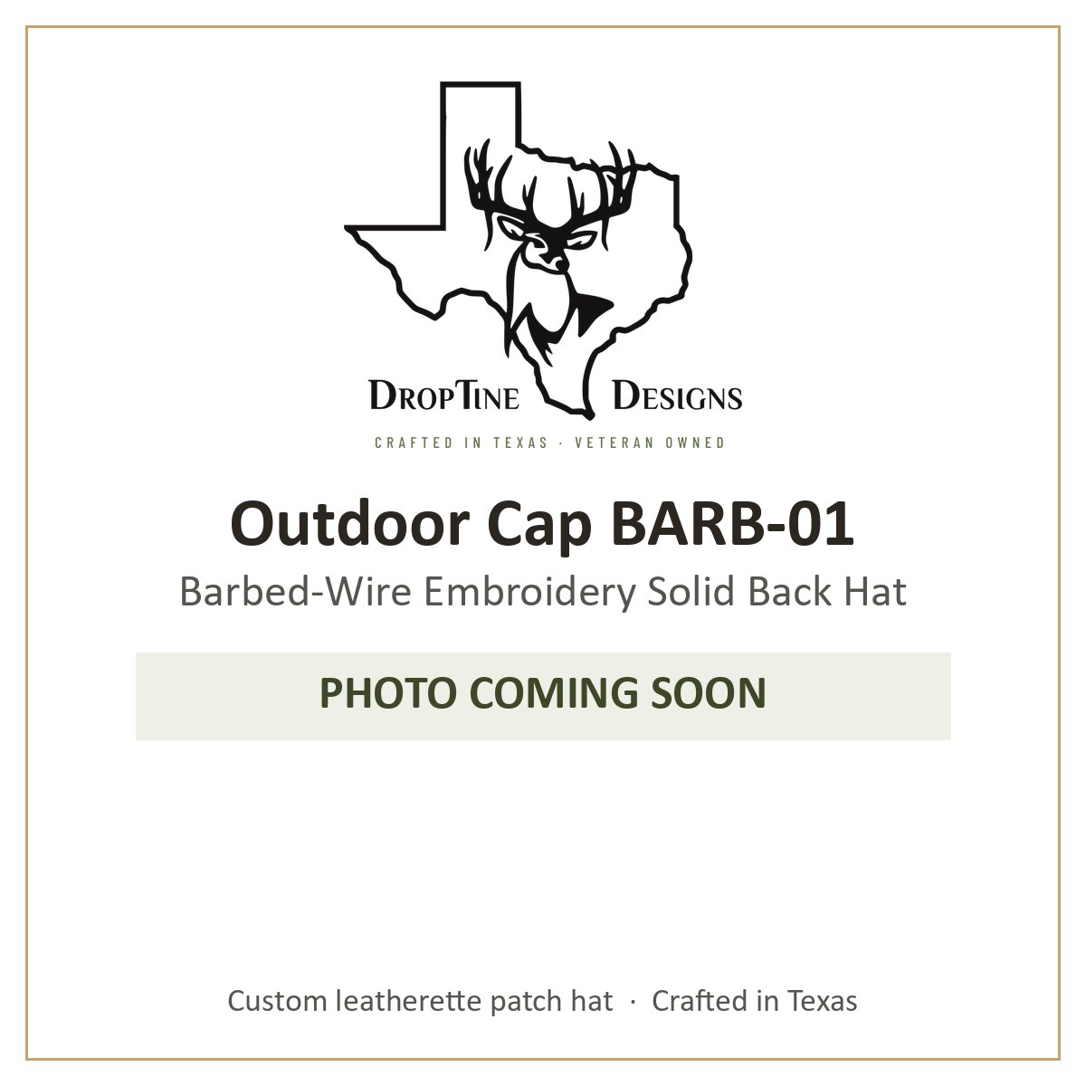 Photo coming soon: Outdoor Cap BARB-01 Barbed-Wire Embroidery Solid Back Hat