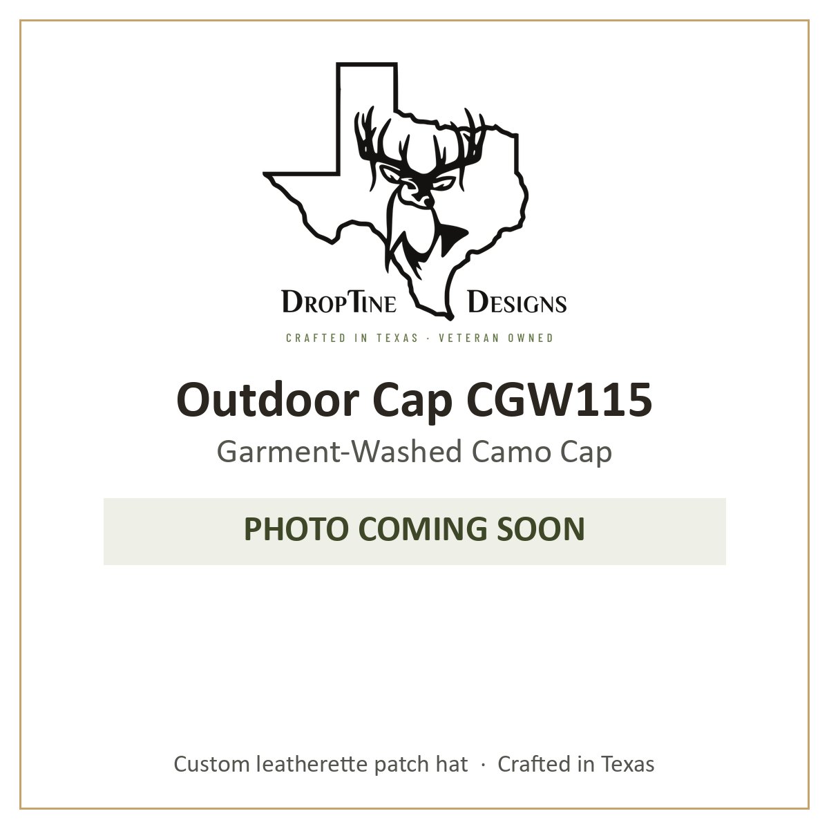 Photo coming soon: Outdoor Cap CGW115 Garment-Washed Camo Cap