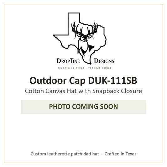 Photo coming soon: Outdoor Cap DUK-111SB Cotton Canvas Hat with Snapback Closure