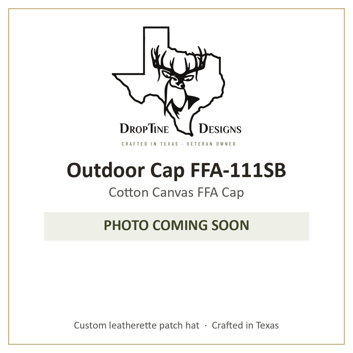 Photo coming soon: Outdoor Cap FFA-111SB Cotton Canvas FFA Cap