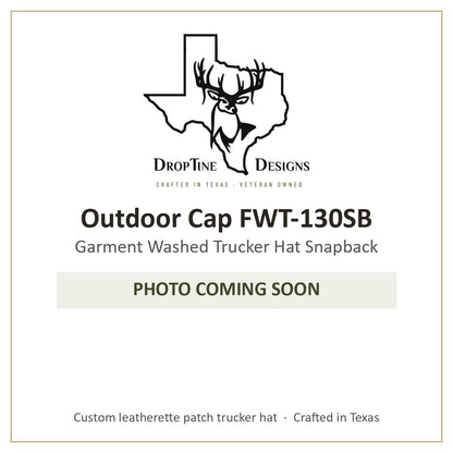 Photo coming soon: Outdoor Cap FWT-130SB Garment Washed Trucker Hat Snapback