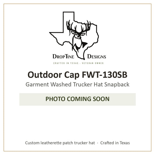 Photo coming soon: Outdoor Cap FWT-130SB Garment Washed Trucker Hat Snapback