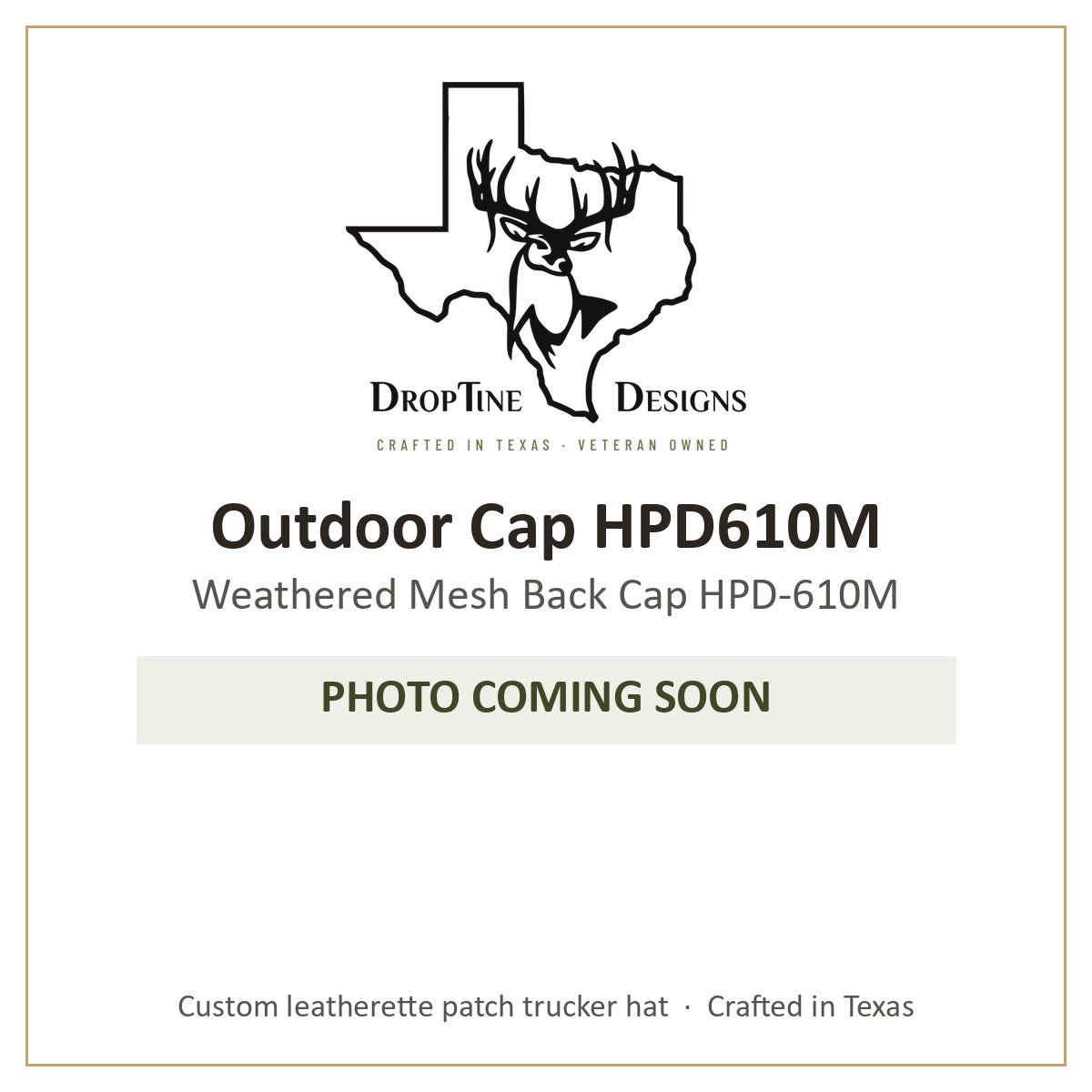 Photo coming soon: Outdoor Cap HPD610M Weathered Mesh Back Cap HPD-610M