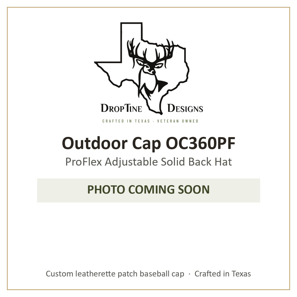 Photo coming soon: Outdoor Cap OC360PF ProFlex Adjustable Solid Back Hat
