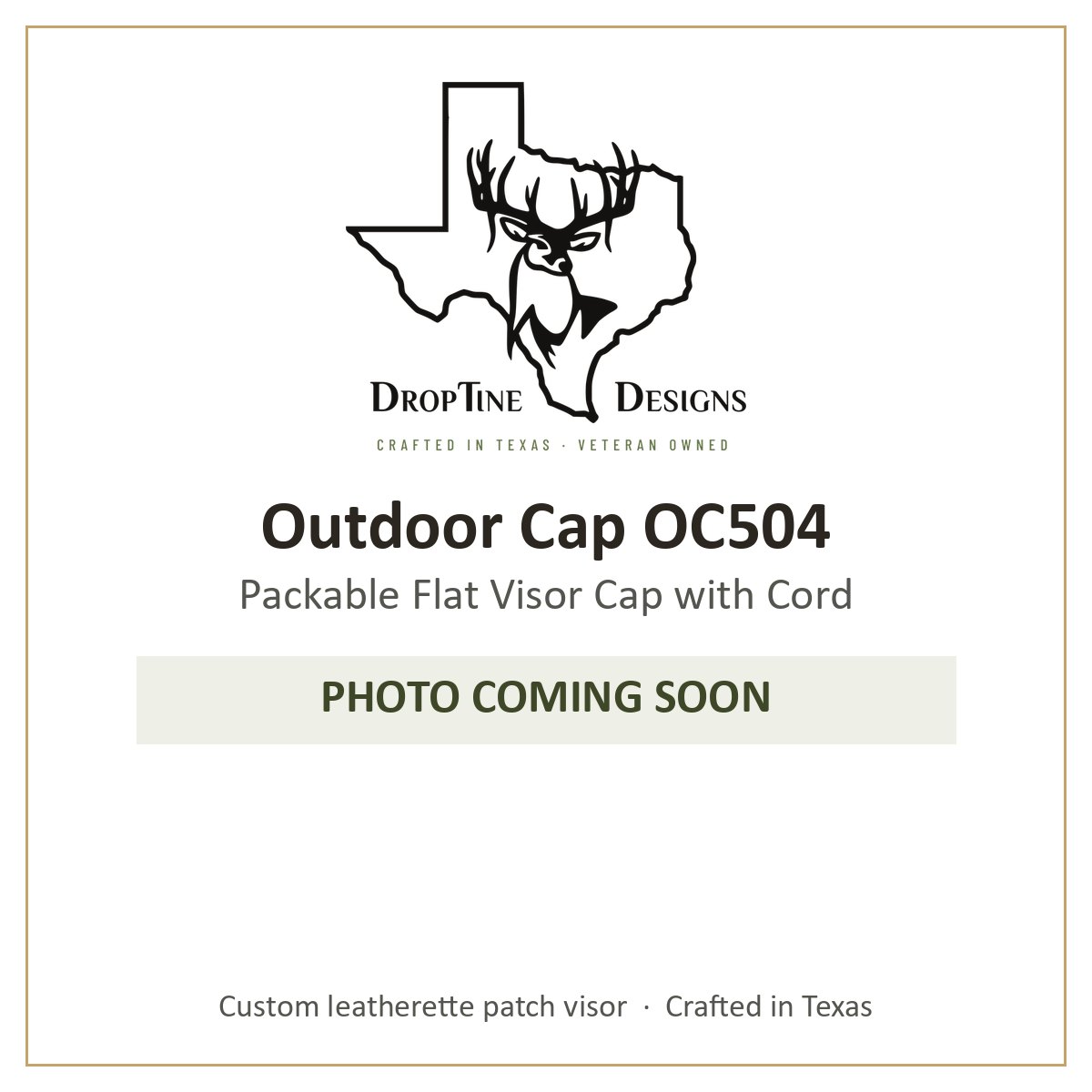 Photo coming soon: Outdoor Cap OC504 Packable Flat Visor Cap with Cord