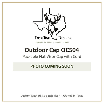 Photo coming soon: Outdoor Cap OC504 Packable Flat Visor Cap with Cord