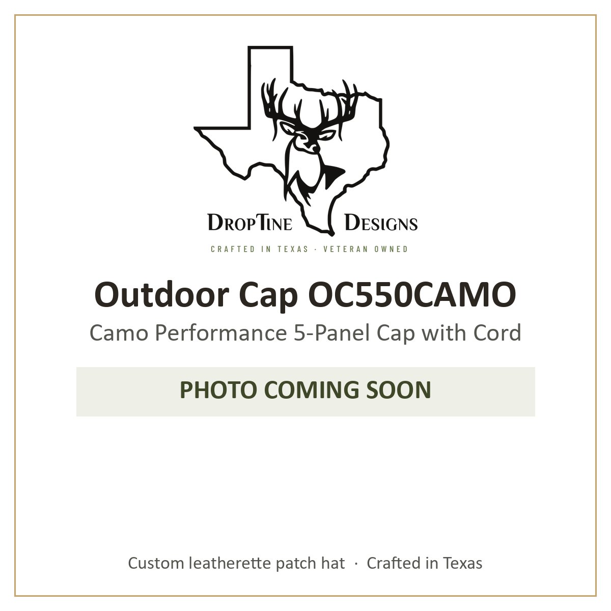 Photo coming soon: Outdoor Cap OC550CAMO Camo Performance 5-Panel Cap with Cord