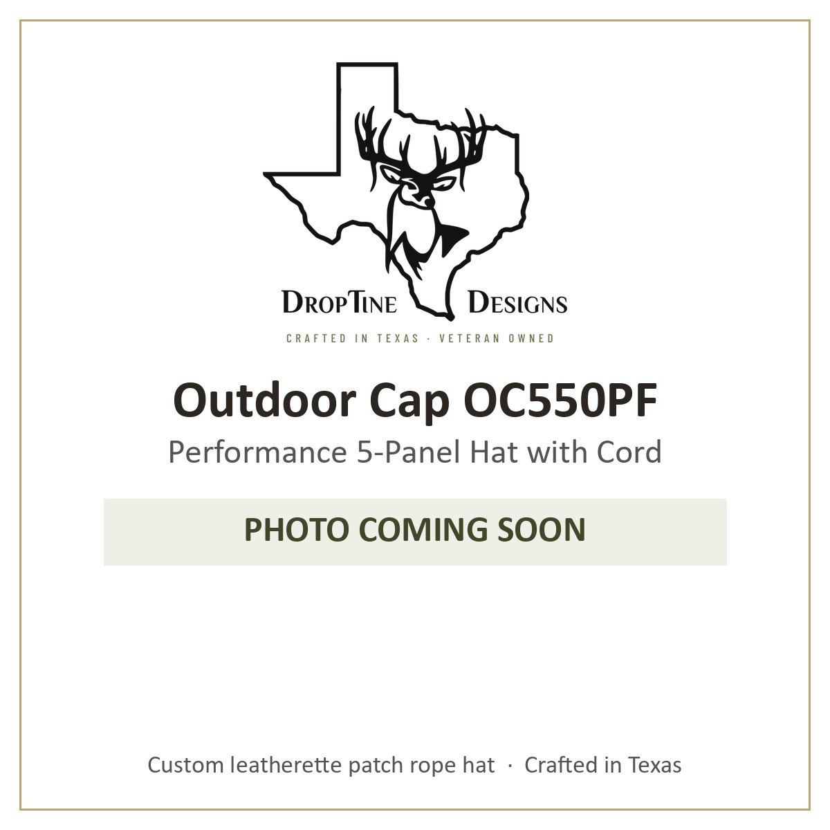 Photo coming soon: Outdoor Cap OC550PF Performance 5-Panel Hat with Cord