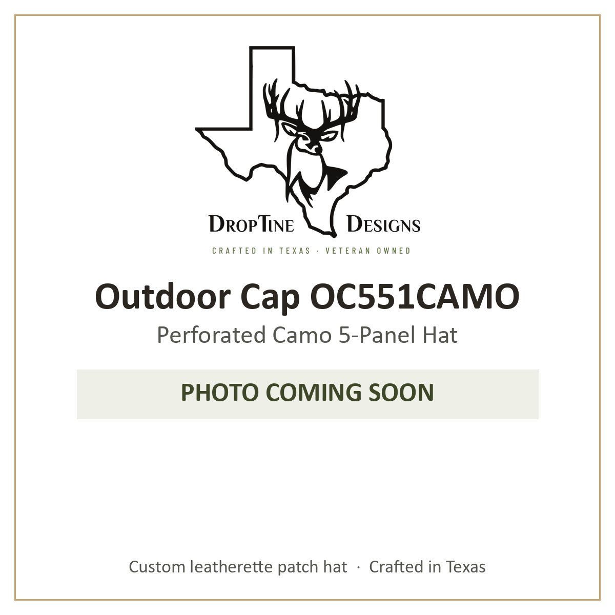Photo coming soon: Outdoor Cap OC551CAMO Perforated Camo 5-Panel Hat