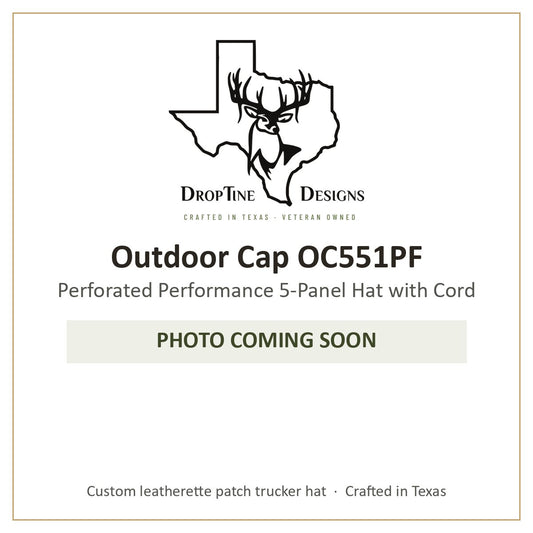 Photo coming soon: Outdoor Cap OC551PF Perforated Performance 5-Panel Hat with Cord