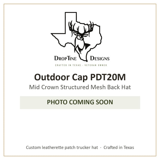 Photo coming soon: Outdoor Cap PDT20M Mid Crown Structured Mesh Back Hat