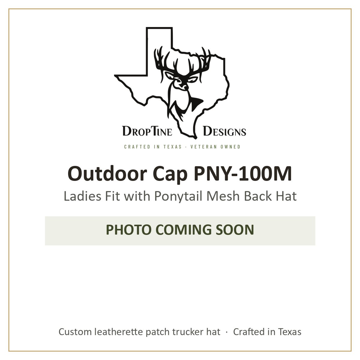 Photo coming soon: Outdoor Cap PNY-100M Ladies Fit with Ponytail Mesh Back Hat